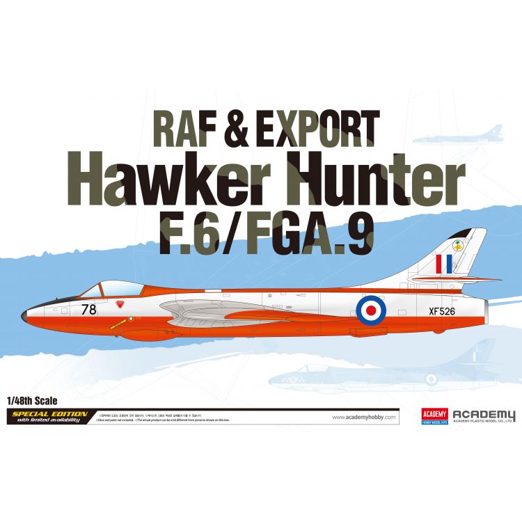 Model Kit letadlo 12312 - RAF & Export Hawker Hunter F.6/FGA.9 (1:48)