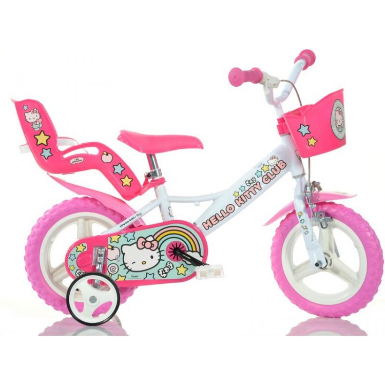 DINO Bikes - Dětské kolo 12" Hello Kitty2 se sedačkou