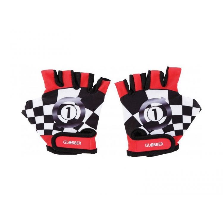 Globber - Dětské ochranné rukavičky XS Racing Red