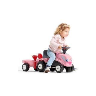 FALK - Dětské odrážedlo Baby Girls New Holland T7 s vlečkou