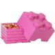 LEGO úložný box 250x250x180mm - světle růžový