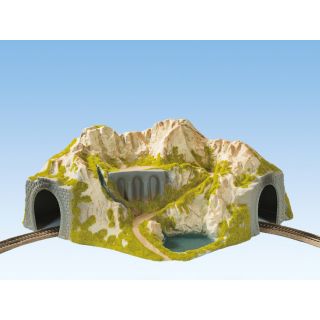 Hora s tunelom, oblúk, jednokoľajný 41 x 37 cm NO05130