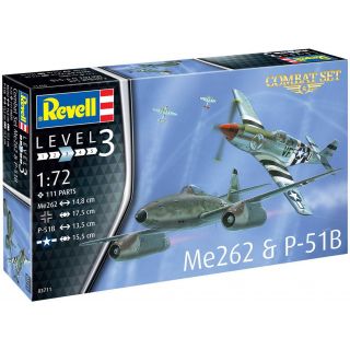 Plastic Modelkit letadla 03711 - Me262 & P-51B (1:72)