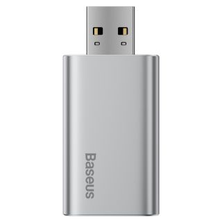 Baseus USB Flash Drive 16GB with USB charger for laptop, computer and car (silver)