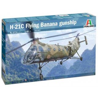 Model Kit vrtulník 2774 - H-21C Flying Banana GunShip (1:48)