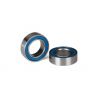 Kuličkové ložisko Traxxas o vnitřním průměru 6 mm, vnějším průměru 10 mm a šířce 3 mm s oboustranným gumovým těsněním modré barvy. V balení jsou 2 kusy ložisek.