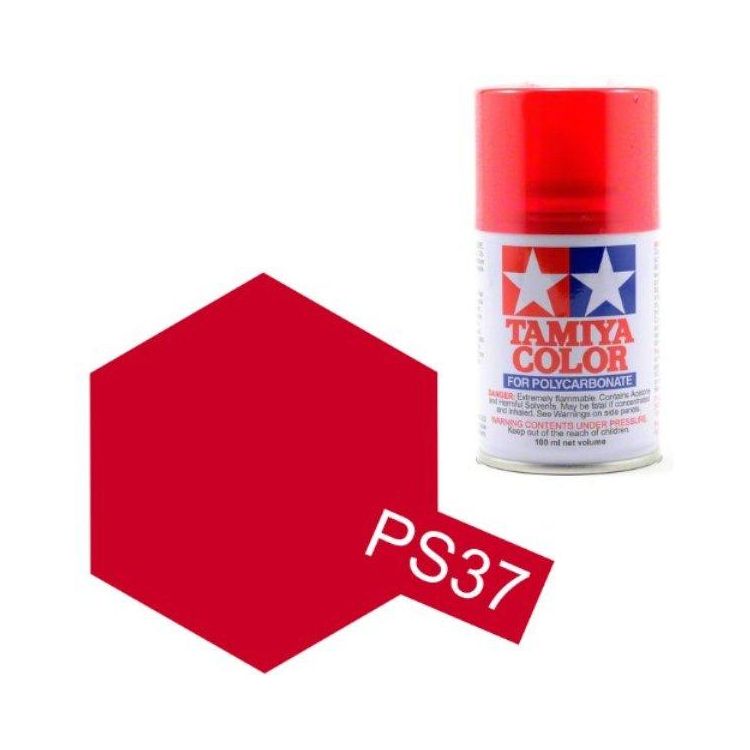 Tamiya Color PS-37 Translucent Red Polycarbonate Spray 100 ml