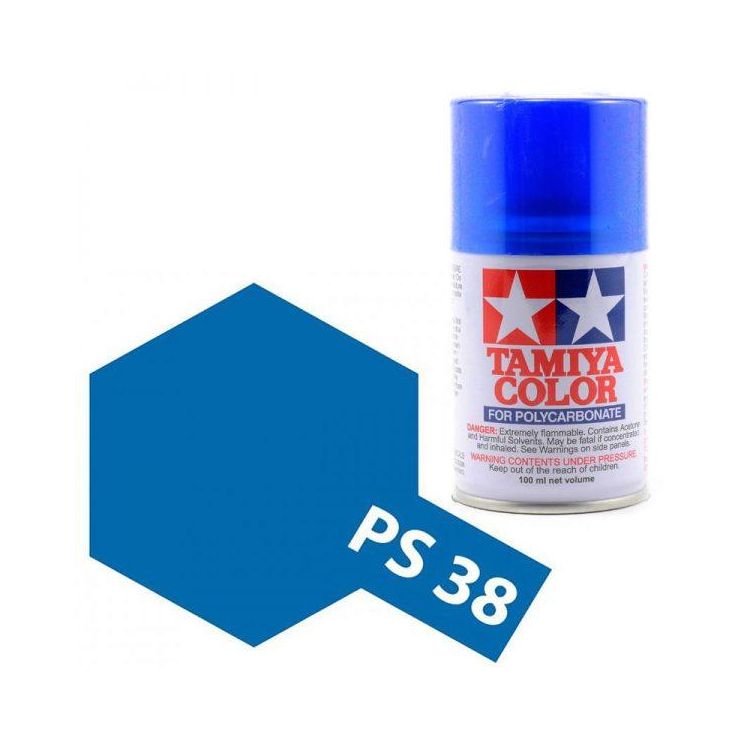 Tamiya Color PS-38 Translucent Blue Polycarbonate Spray 100ml