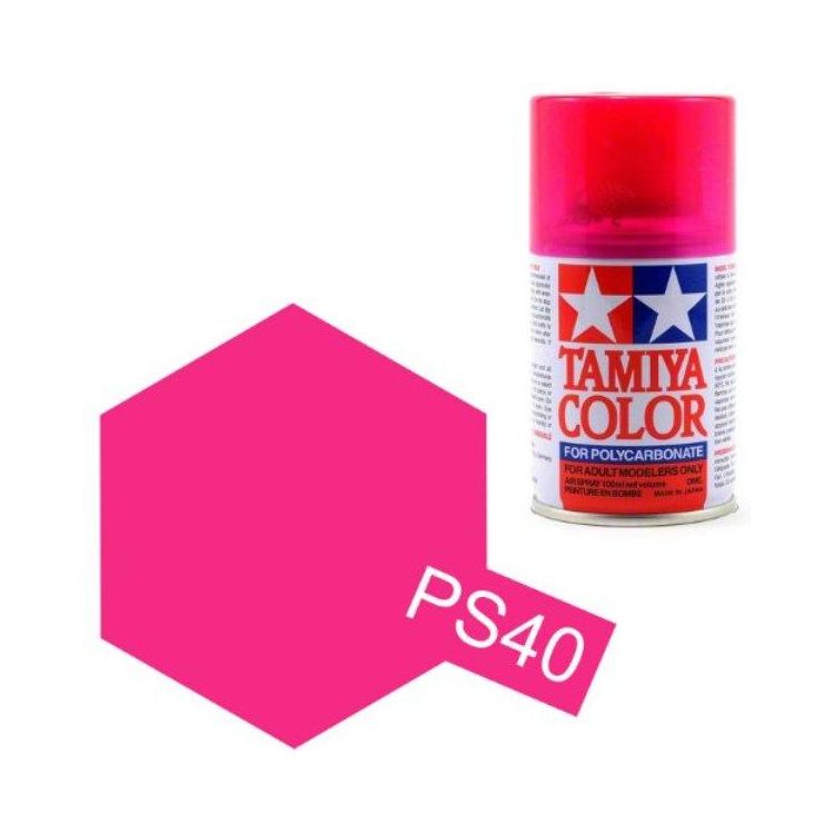 Tamiya Color PS-40 Translucent Pink Polycarbonate Spray 100ml
