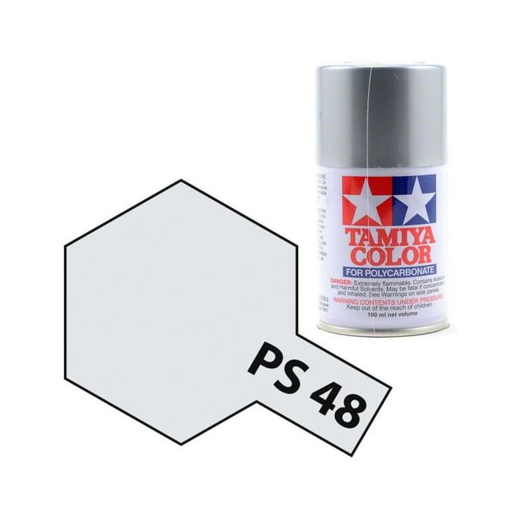 Tamiya Color PS-48 Alu Silver (Chrom) Polycarbonate Spray 100ml