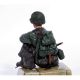 1/16 figurka sedícího vojáka U.S. 1st Infantérie z 2 sv. války, ručně malovaný