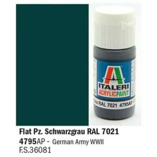 Italeri barva akryl 4795AP - Flat Pz. Schwarzgrau RAL 7021 20ml