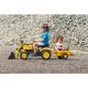 FALK - Šlapací traktor Komatsu Pedal backhoe s vlečkou a nakladačem