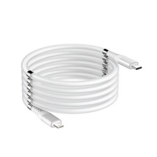 Magnetický samonavíjecí USB nabíjecí kabel (Type-C to Lightning)(90cm)