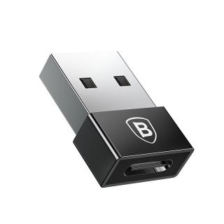 Baseus Exquisite USB to USB-C 2.4A Adapter (black)