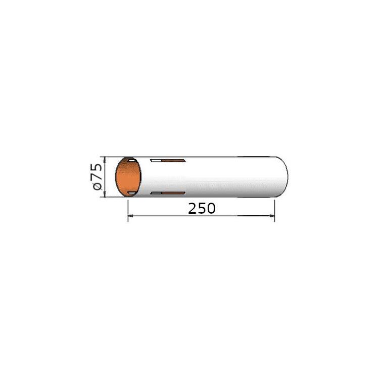 Klima Papírová trubka 75x250mm 4-drážky
