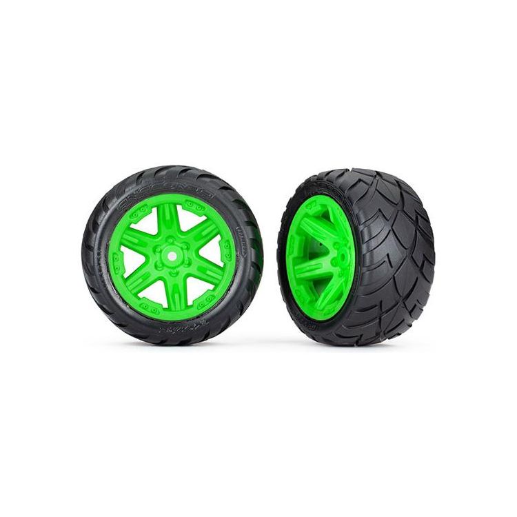 Traxxas kolo 2.8", disk RTX zelený, pneu Anaconda (2WD zadní) (2)