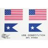 Doporučená součást je určena pro model lodi Mantua Model USS Constitution 1:98 kit: Sada vlajek.