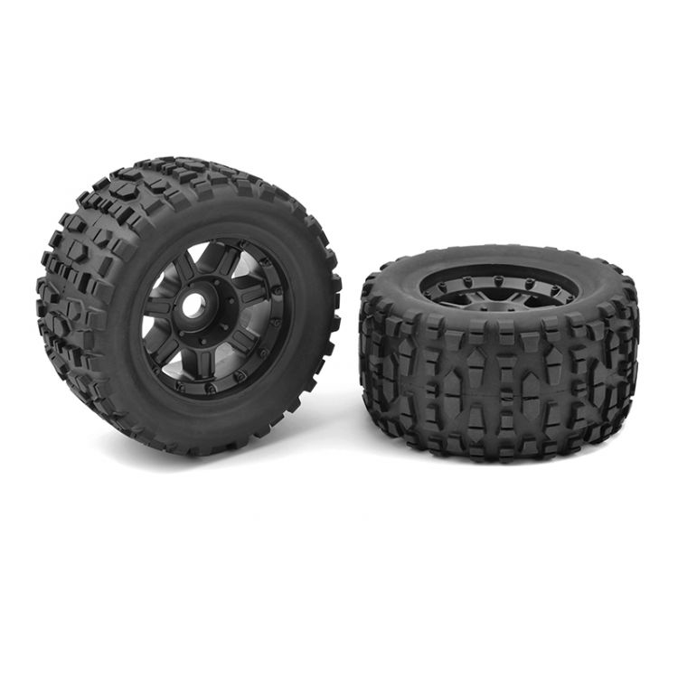 Monster Truck gumy - XL4S - Grabber - nalepené na černých diskách- 1 pár