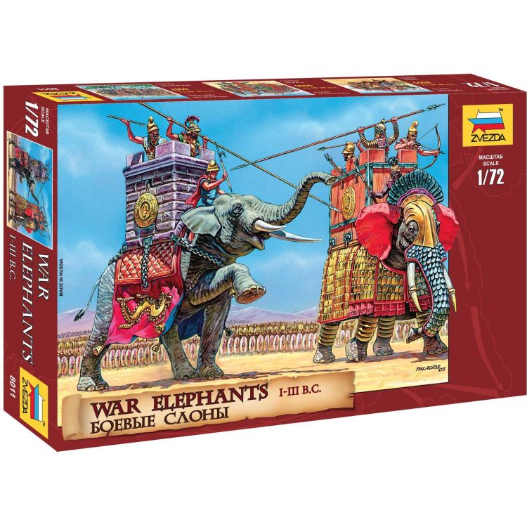 Wargames (AoB) figurky 8011 - War Elephants III-II B. C. (1:72)
