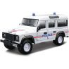 Mezi dětmi jsou kovové modely užitkových vozů velmi populární a jistě si oblíbí i Land Rover Defender 110 v měřítku 1:50 od Bburaga. Model má délku 9.5 cm, karosérie je vyrobena z kovu a obsahuje spoustu detailů. Bílá barva - policie.