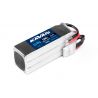 LiPo akumulátorová sada KAVAN se zvýšenou zatížitelností 40/80C, nabíjení až 2C. Šestičlánek 6s1p 22,2V 2200 mAh, rozměry: 110x35,5x42mm, hmotnost: 311g, servisní konektor JST-XH.