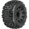 Kompletní kola Pro-Line pro RC modely aut 1:8. Rozměr ⌀149x72 mm. Disk Raid má černou barvu. Pneumatiky Badlands 3.8" MT, tvrdost směsi M2 (střední). Unašeč je šestihran 17 mm.