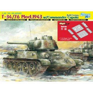 Model Kit tank 6757 - T-34/76 Mod.1943 w/Commander Cupola No.183 Factory (1:35)