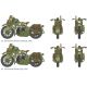 Model Kit military 0322 - U.S. MOTORCYCLES WW2 (1:35)