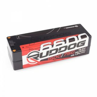 RUDDOG Racing 6600mAh 150C/75C 15.2V LCG 1/8 Hi-Volt Pack - EFRA