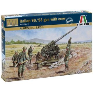 Model Kit figurky 6122 - ITALIAN 90/53 GUN with CREW (1:72)