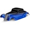 Traxxas karosérie Factory Five 33 Hot Rod Coupe modrá - kompletní karoserie s aplikovanými polepy. Obsahuje: přední mřížku, zrcátka, přední a zadní světlomety, pěnovou vložku.