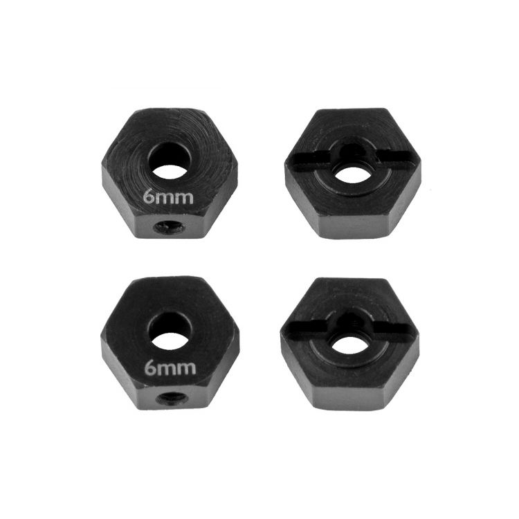FT ocelové unašeče kol, černé, 6mm, 4 ks.