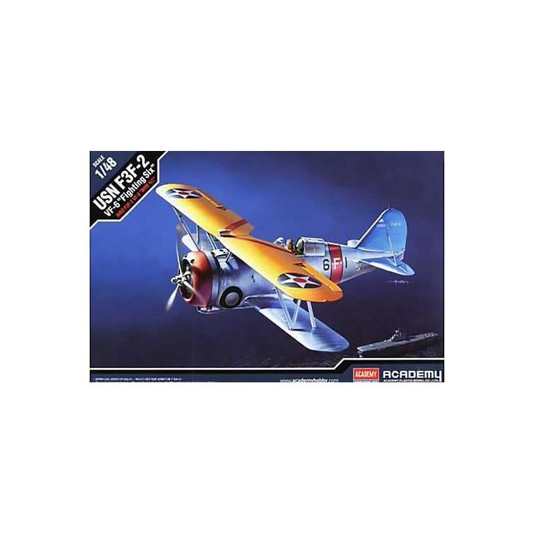 Model Kit letadlo 12326 - USN F3F-2 VF-6 "FIGHTING SIX" (1:48)
