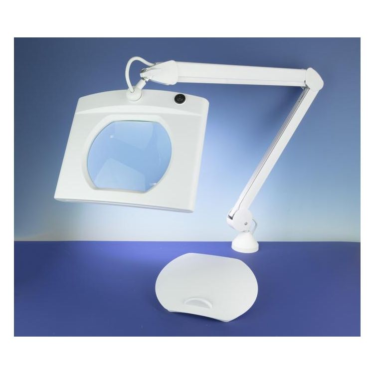 Lightcratt stolní lampa s obdelníkovou lupou
