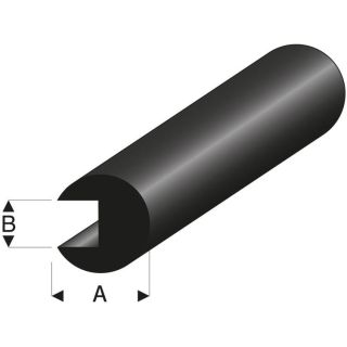 Raboesch profil gumový ochrana hrany pr.2x0.5mm 2m