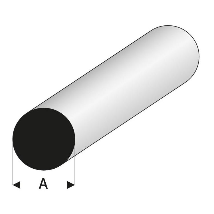 Raboesch profil ASA kulatý 0.5x330mm (5)