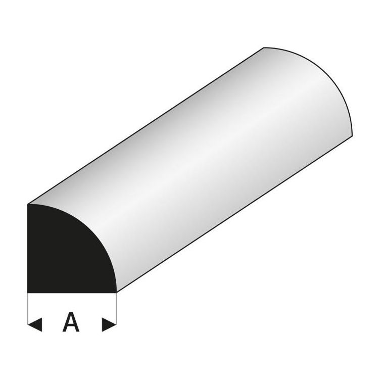 Raboesch profil ASA čvrtkruhový 2x1000mm