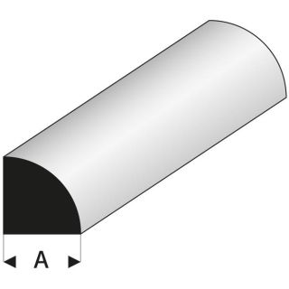 Raboesch profil ASA čvrtkruhový 2.5x1000mm