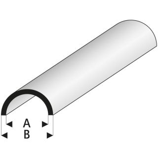 Raboesch profil ASA trubka půlkruhová 1.5x3x1000mm