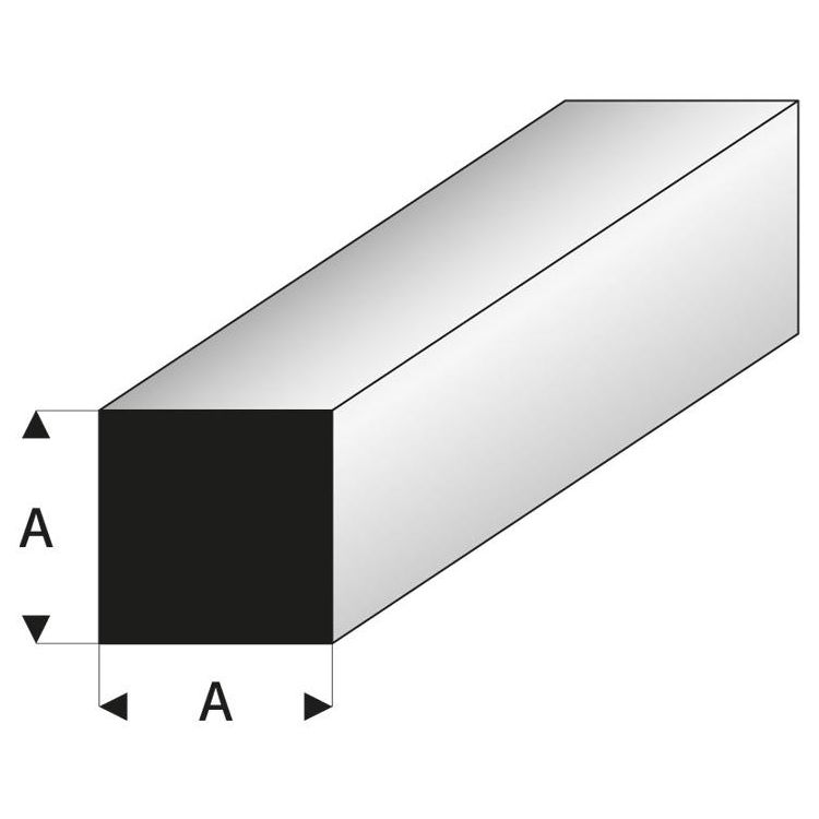 Raboesch profil ASA čtvercový 1x1000mm