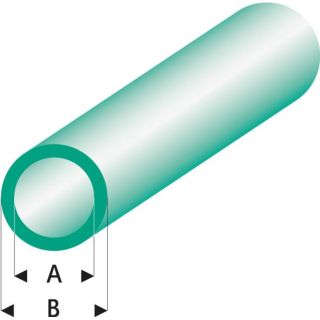 Raboesch profil ASA trubka transparentní zelená 2x3x330mm (5)