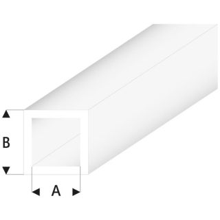 Raboesch profil ASA trubka čtvercová transparentní 5x6x330mm (5)