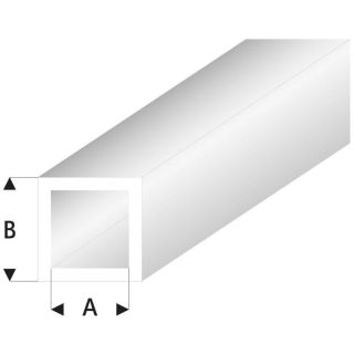 Raboesch profil ASA trubka čtvercová transparentní bílá 3x4x330mm (5)