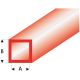 Raboesch profil ASA trubka čtvercová transparentní červená 4x5x330mm (5)