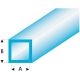 Raboesch profil ASA trubka čtvercová transparentní modrá 4x5x330mm (5)