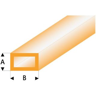 Raboesch profil ASA trubka čtyřhranná transparentní oranžová 2x4x330mm (5)