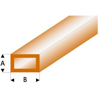 Raboesch profil ASA trubka čtyřhranná transparentní hnědá 2x4x330mm (5)