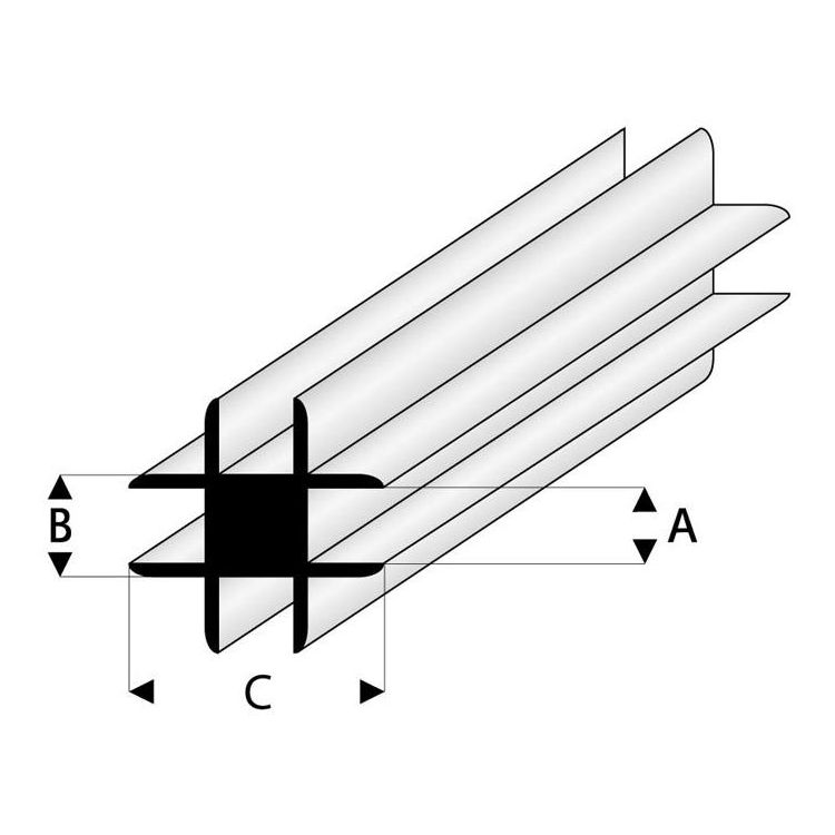 Raboesch profil ASA spojovací křížový 1x330mm (5)
