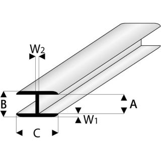 Raboesch profil ASA spojovací plochý 1x330mm (5)